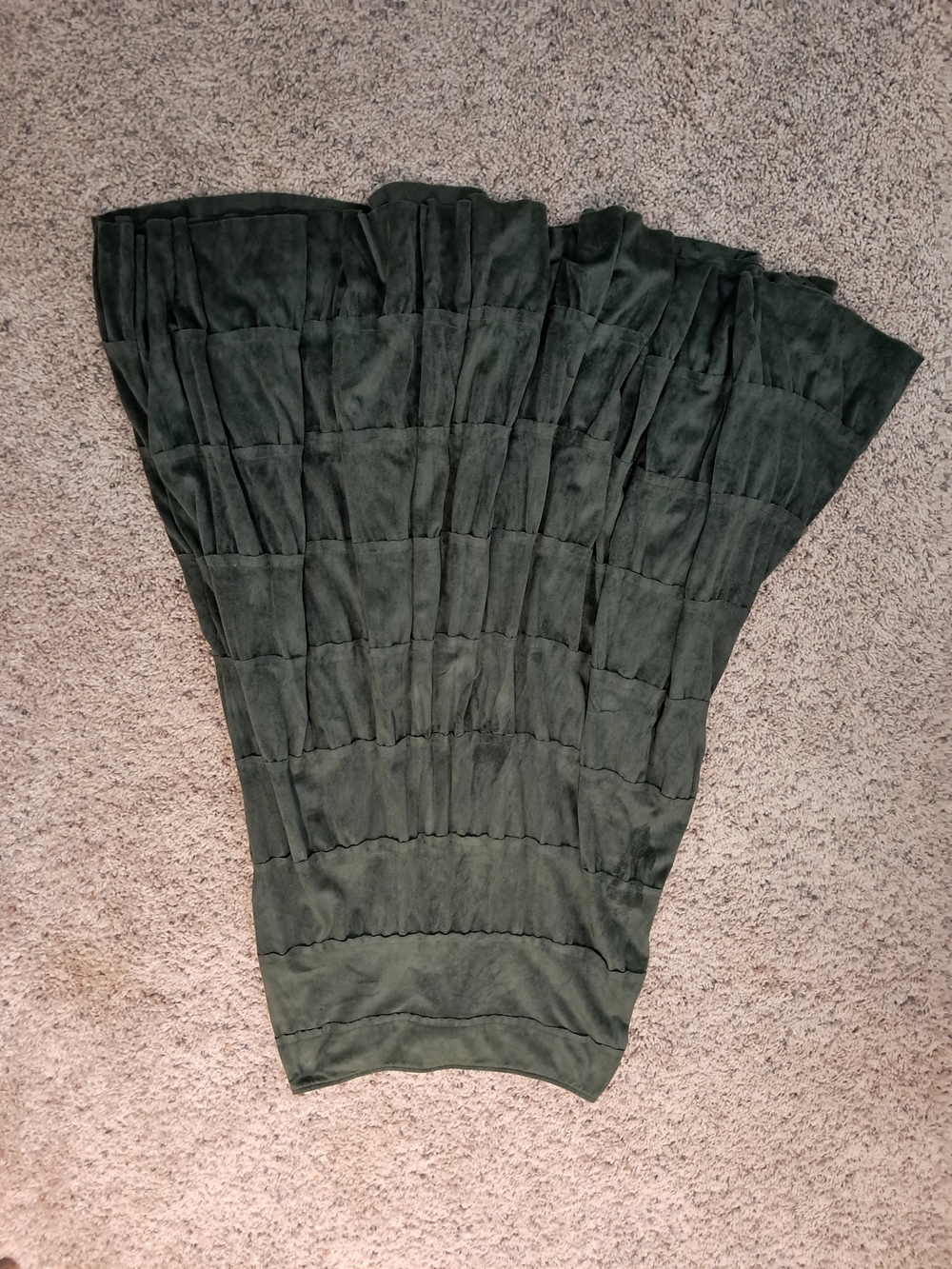 Tribal Olive Green Tiered Maxi Skirt - Picture 7 of 16
